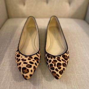 MARC FISHER CHEETAH CALF HAIR POINTED FLATS